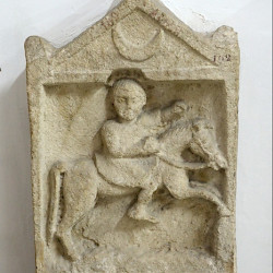 Icosium, Bab el-Oued cemetery, Tomb stela of a Numidian horseman