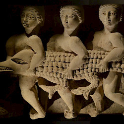 Oxyrhynchus, Relief of four men and a crocodile