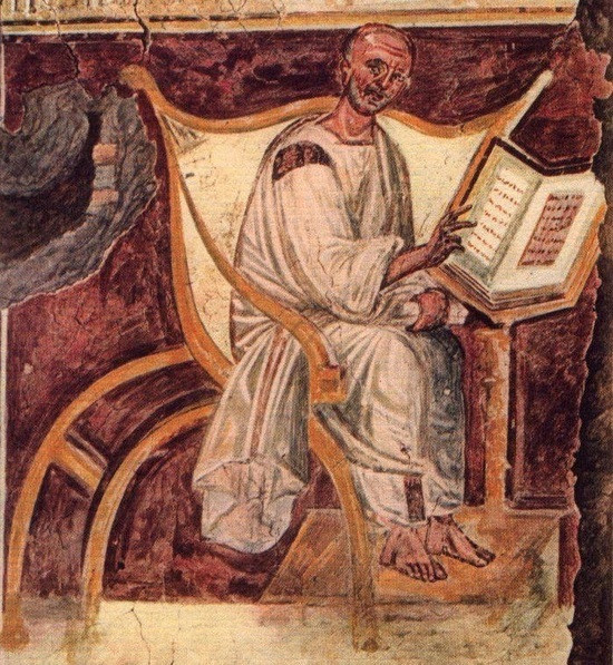 Rome, Lateran, Capella Sancta Sanctorum, Fresco of Augustine