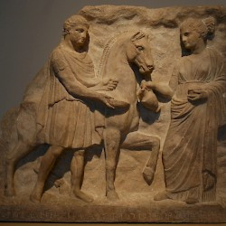 Pella, Relief of a veteran named Hephaestion, a returning soldier of Alexander the Great