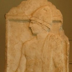 Pella, Tombstone of a Macedonian warrior