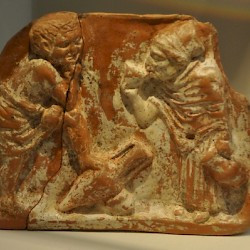 Pella, Relief of two talking women