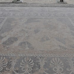 Pella, House of the Abduction of Helen, Mosaic of Amazons