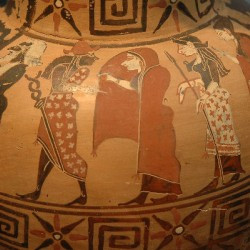 Judgment of Paris; f.l.t.r. Hermes, Iris, Hera, Athena, Aphrodite