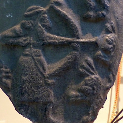 Uruk, Relief of a hunter (Jamdat Nasr Period)