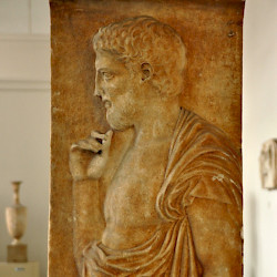 Carystus, Funerary relief of a man