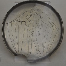 Etruscan mirror with a genius (cleaned)