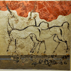 Akrotiri, Building B, Room B1, Wall painting of antelopes
