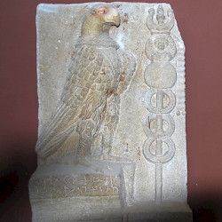 Hatra, Relief of an eagle, a military standard, and the Sun