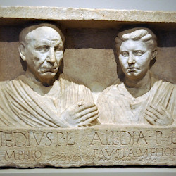 Rome, Via Appia, Relief of P. Aiedius Amphio and Aiedia