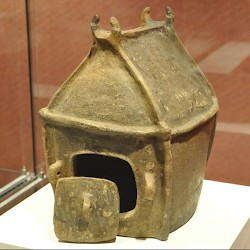 Urn in the shape of a hut