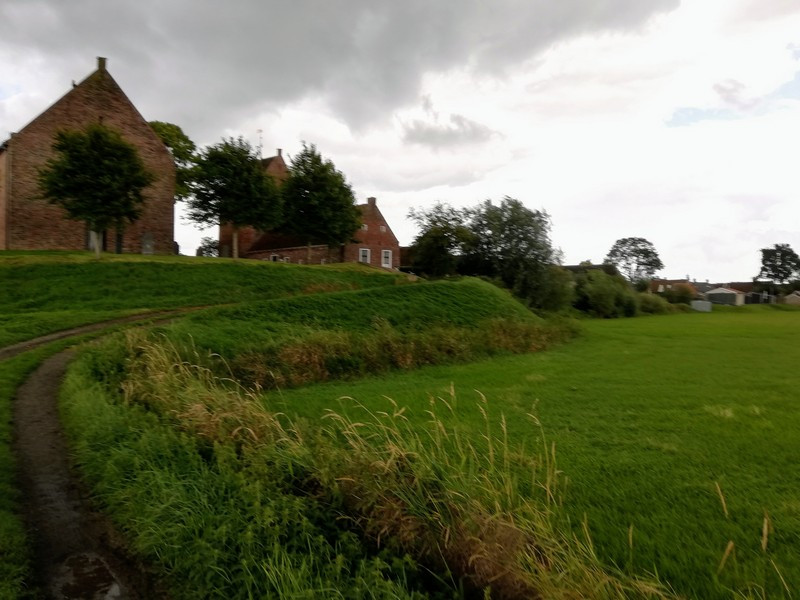 Ezinge, the wierde on a rainy day