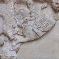 Augusta Emerita, Relief with a victorious emperor