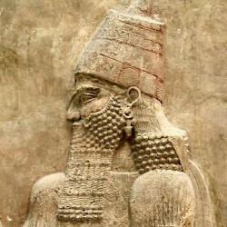 Khorsabad, Relief of Sargon and Sennacherib, king Sargon