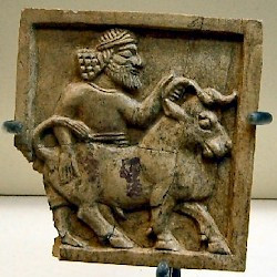 Gordium, Man and a bull on an ivory inlay