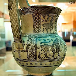 Gordium, Tomb P, Vase with lion and ibex
