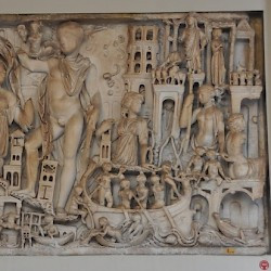 Ostia, Relief with the port of Rome