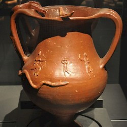 Carnuntum, Vase with a scene from the Mithraic mysteries