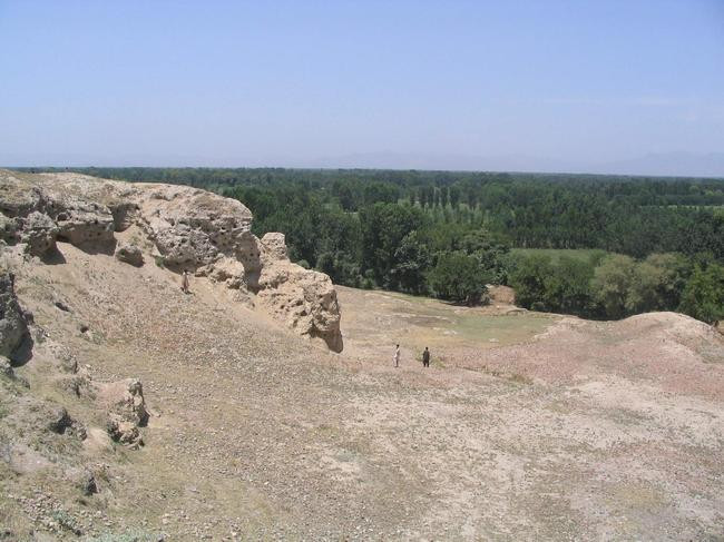 Charsadda, northern hill (ancient Peucelaotis). Pathan children looking for eggs.