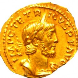 Gold piece of Tetricus, found in Leuna (Saxony)