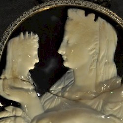 Livia with bust of Augustus