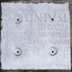Milan, St Ambrogio, Pliny's inscription (original)