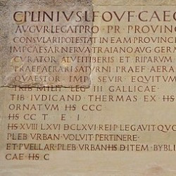 Milan, St Ambrogio, Pliny's inscription (reconstruction)