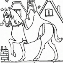 Coloring picture with Sinterklaas