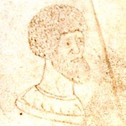 Double portrait of Ptolemy in a medieval manuscript from Bruges