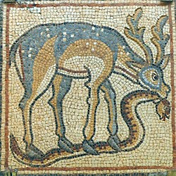Qasr Libya, mosaic 1.03.a (Stag)