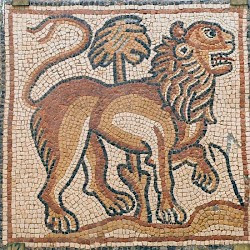 Qasr Libya, mosaic 1.03.b (Lion)