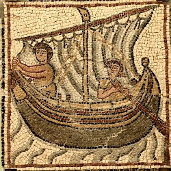 Qasr Libya, mosaic 1.10.d (Ship)