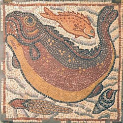 Qasr Libya, mosaic 1.10.e (Fish)