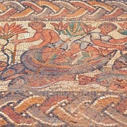 Qasr Libya, East church, Annex mosaic, Center, right