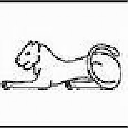 Susa, Statue of Darius, Darius' name as cartouche: drjwS (drawing)
