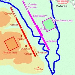 Map of the Battle of Pydna