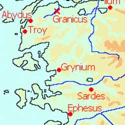 Map of NW Asia Minor