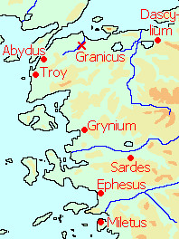 Map of NW Asia Minor