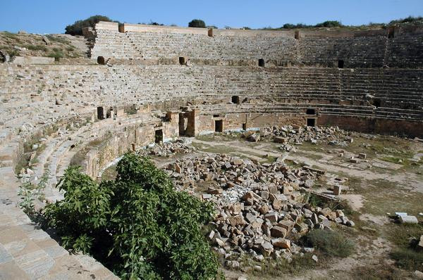 Lepcis, Amphitheater, arena