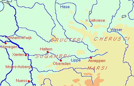 Map of the Lippe area