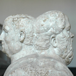Rome, Herm with portraits of Seneca and Socrates