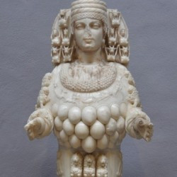 A copy of the statue of Artemis in Ephesus