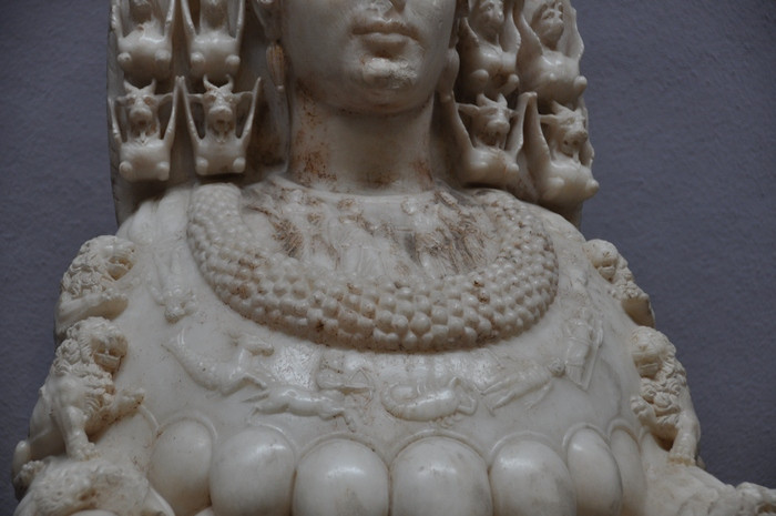 A copy of the statue of Artemis in Ephesus, chest