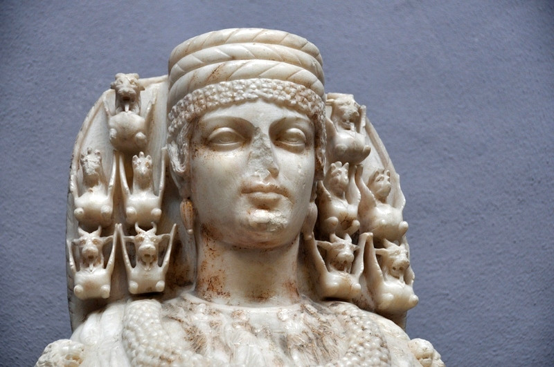 A copy of the statue of Artemis in Ephesus