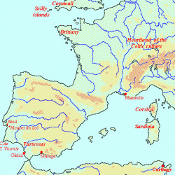 Map of Himilco's Voyage