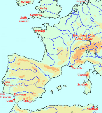 Map of Himilco's Voyage