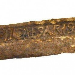 Tongeren, Lead bar with the name of the emperor Tiberius