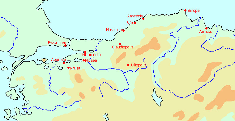 Map of Bithynia-Pontus