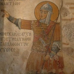 Hosios Loukas, Joshua, dressed as a Byzantine Soldier