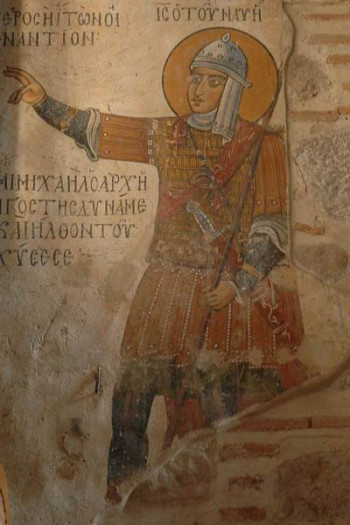 Hosios Loukas, Joshua, dressed as a Byzantine Soldier